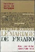 Beaumarchais, La Folle journée ou Le Mariage de Figaro. Dijon, Palais ducal, cour de Bar (7 juin 1966). - Caen, Imprimerie Bocherel. - 107 x 158 cm.