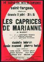 Alfred de Musset, Les Caprices de Marianne. Saint-Fargeau, château (9 juillet 1967). - Dijon, Imprimerie Jobard. - 77 x 110 cm.