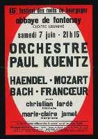 Orchestre Paul Kuentz. Abbaye de Fontenay (7 juin 1969). - 22 x 32 cm.