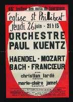 Orchestre Paul Kuentz. Dijon, église Saint-Philibert (26 juin 1969). - 22 x 32 cm.