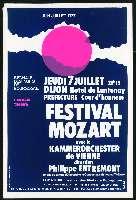 Kammerorchester de Vienne. Dijon, Hôtel de Lantenay, Préfecture, cour d'honneur : Festival Mozart (7 juillet 1977). - Chenôve, Séri Courbet, dessin de M. Tollot. - 80 x 120 cm.
