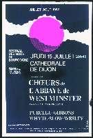 Chœurs de l'abbaye de Westminster. Dijon, cathédrale Saint-Bénigne (15 juillet 1982). - Chenôve, Courbet. - 80 x 120 cm.