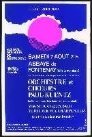 Orchestre et chœurs Paul Kuentz. Abbaye de Fontenay (7 août 1982). - Chenôve, Courbet. - 80 x 120 cm.