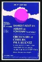 Orchestre et chœurs Paul Kuentz. Abbaye de Fontenay (7 août 1982). - Chenôve, Courbet. - 40 x 60 cm.
