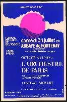 Orchestre de Paris, Octuor à vents. Abbaye de Fontenay (31 juillet 1982). - Chenôve, Courbet. - 80 x 120 cm.