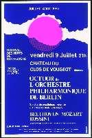 Orchestre philharmonique de Berlin, Octuor. Château du Clos-Vougeot (9 juillet 1982). - Chenôve, Courbet. - 80 x 120 cm.