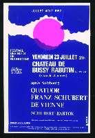 Quatuor Franz Schubert de Vienne. Château de Bussy-Rabutin (23 juillet 1982). - Chenôve, Courbet. - 40 x 60 cm.