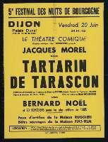 Maurice Picard, Tartarin de Tarascon, d'après Alphonse Daudet. Dijon, Palais ducal, cour d'honneur (20 juin 1958). - Dijon, Imprimerie Jobard. - 30 x 40 cm.