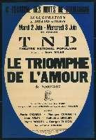 Marivaux, Le Triomphe de l'amour. Dijon, Théâtre (2-3 juin 1959). - Dijon, Imprimerie Jobard. - 76 x 110 cm.
