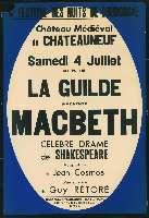 Shakespeare, Macbeth. Châteauneuf-en-Auxois, château (4 juillet 1959). - Dijon, Imprimerie Jobard. - 76 x 110 cm.