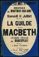 Shakespeare, Macbeth. Montigny-sur-Aube, château (11 juillet 1959). - Dijon, Imprimerie Jobard. - 76 x 110 cm.