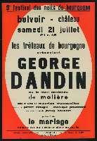 Molière, Georges Dandin ou Le Mari confondu. Belvoir, château (21 juillet 1962). - Dijon, Imprimerie Jobard. - 76 x 110 cm.