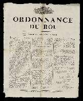 Ordonnance du Roi . – Imprimeur Bernard Defay (Dijon) 