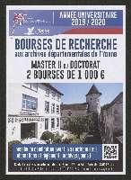 Bourses de recherches aux Archives départementales de l'Yonne 2019-2020