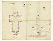Plan de reconstruction de l'église d'Aisey-sur-Seine [Plan, façade]