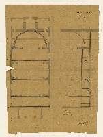 Coupe et plan de l'église