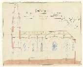 Projet d'église [vue de côté]