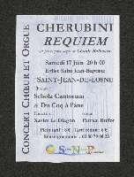 Concert choeur et orgue : Cherubini Requiem et pièces pour orgue de Claude Balbastre à l'église Saint Jean-Baptiste à Saint-Jean-de-Losne le 17 juin 2017.