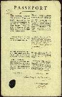 Lettres de naturalisation par divers princes allemands, correspondance à leur sujet, lettre du Pape Pie VII (copie), bail d'appartement à Bayreuth, passeports et laissez-passer, n° de janvier 1795 du Journal de Potsdam.