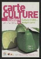 "Culture CUBE… budget carré". Un citron vert "carré" coupé en deux. . – Éditeur : L. V. édit. 