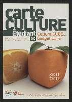 Culture CUBE… budget carré. Une orange "carrée" coupée en deux. . – Éditeur : L. V. édit. 