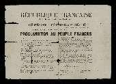 Affiche de la proclamation de guerre du 30 octobre 1870