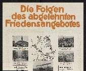Affiche allemande intitulée : « Die Folgen des abgelehnten Friedensangebotes » (« Les conséquences de l'offre de paix refusée »)