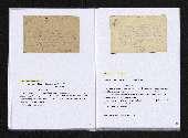 Livret contenant une copie de la correspondance envoyée par Henry Carrance avec transcription, une copie de deux photographies (portrait en pied de Henry Carrance et portrait de groupe) et une image mortuaire