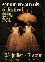 Affiche pour le 6e festival de théâtre, musique, danse et cinéma à Semur-en-Auxois